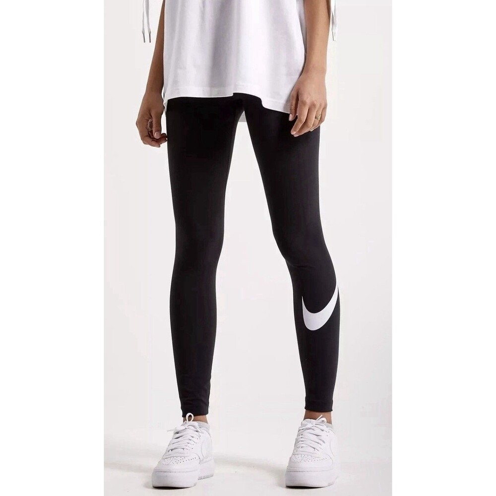 Nike Sportswear Essentials Swoosh Leggings Womens Size XL CZ8530-010 NWT